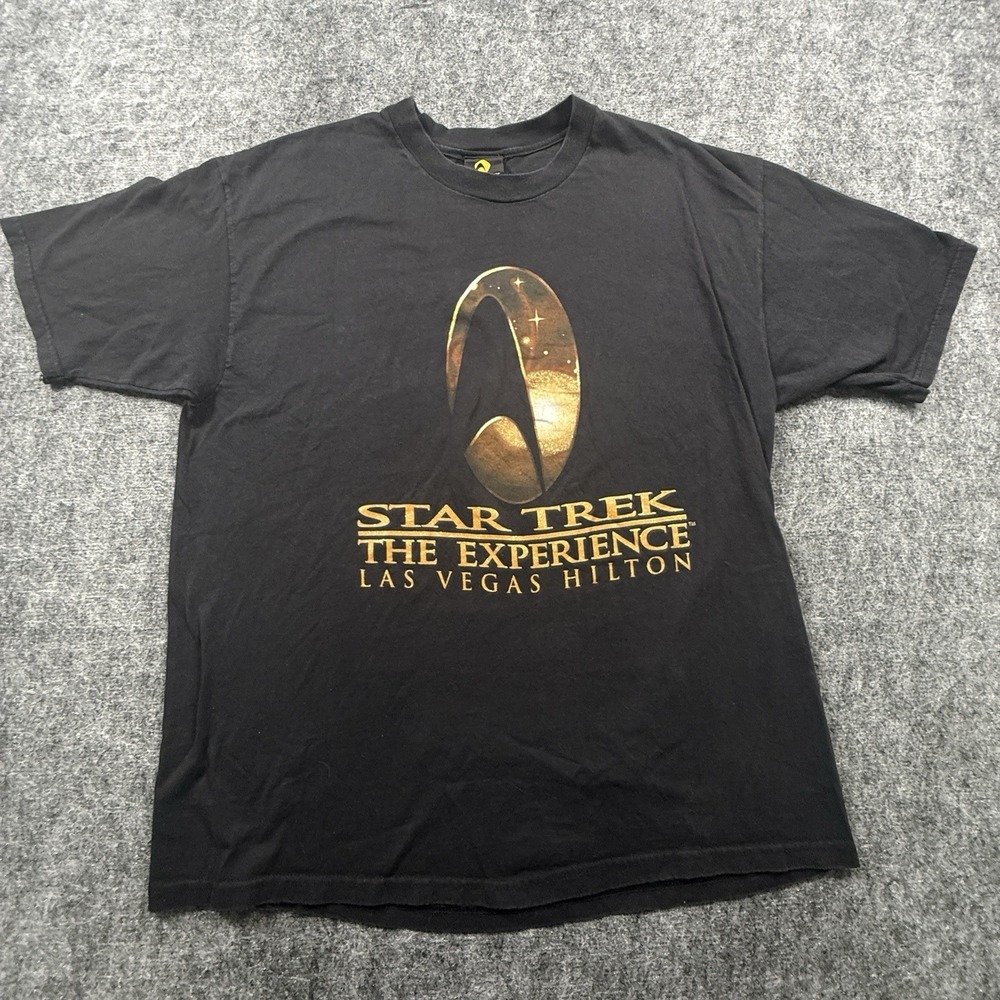 Star Trek T Shirt Mens XL Black The Experience Las Vegas Hilton Vintage 1998